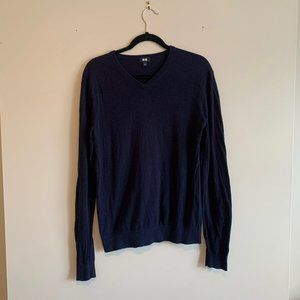 Navy Uniqlo V-Neck Sweater